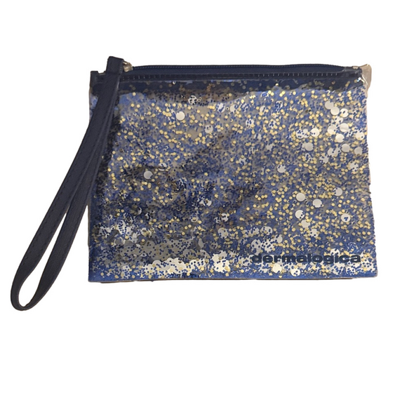dermalogica Other - NWOT Dermalogica Blue and Gold Glitter Product Bag